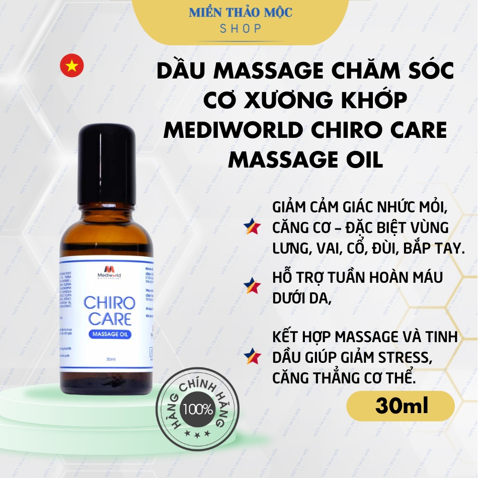 Dầu massage chăm sóc cơ xương khớp Mediworld Chiro Care Massage Oil